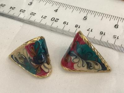Vintage Enamel Earrings