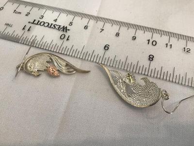 Sterling And 12 Kt Silver Eagle Black hills Gold Marked