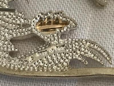 Sterling And 12 Kt Silver Eagle Black hills Gold Marked