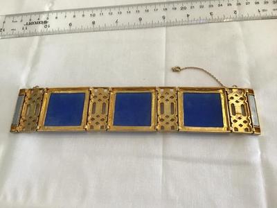 Rare Tracy Porter Blue Glass Statement Bracelet