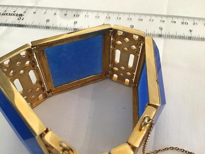Rare Tracy Porter Blue Glass Statement Bracelet