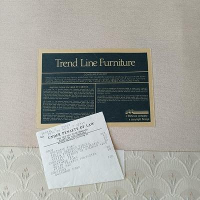 LOT 1: Upholstered Chaise Lounge Chair with Wood Accents -Trend Line Furniture by Mohasco