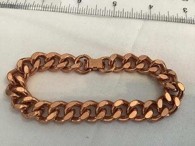 Solid Copper Link Chain Bracelet