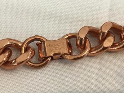 Solid Copper Link Chain Bracelet