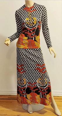 Btg Cirette 60-70s Maxi wild Flower dress