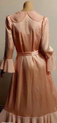 Vtg 80s Lucie Anne Ballet Pink Maxi coat and night gown