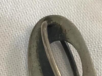 Vintage orb Otto Robert Bade Sterling Pendant and Chain Modernist Signed 925