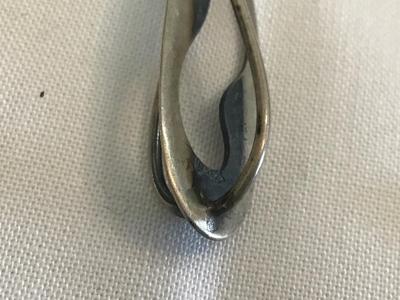 Vintage orb Otto Robert Bade Sterling Pendant and Chain Modernist Signed 925