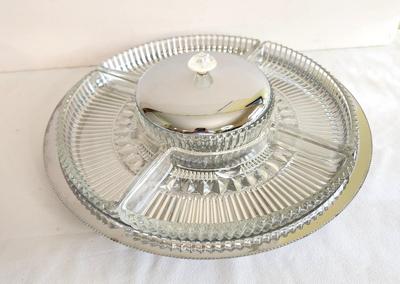 Lot #51 Vintage Revolving Crudite Platter - 1960's - like new