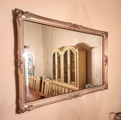 Lot #55 Vintage Wall Mirror - Nicely carved frame