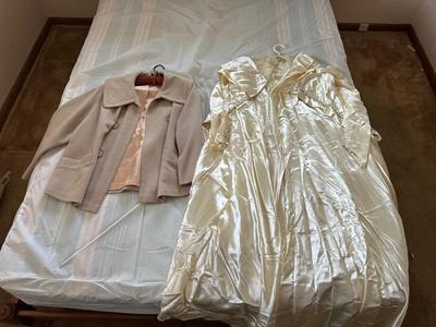 VINTAGE WEDDING DRESS AND LADIES COAT