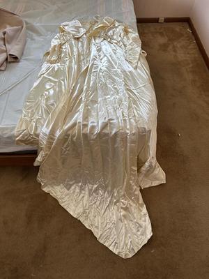 VINTAGE WEDDING DRESS AND LADIES COAT