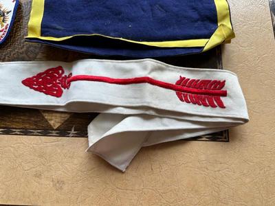 VINTAGE BOY SCOUTS ORDER OF THE ARROW SASH AND PATCHES