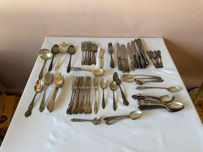SILVER PLATED FLATWARE MIXED LOT