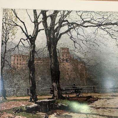 Framed Art: "Heidelberg Terrace, Germany"