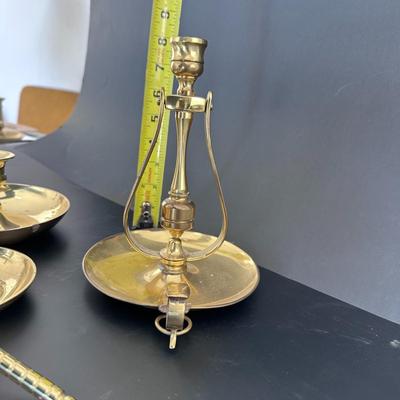 Lot of 4 - Vintage candle holders and snuffer