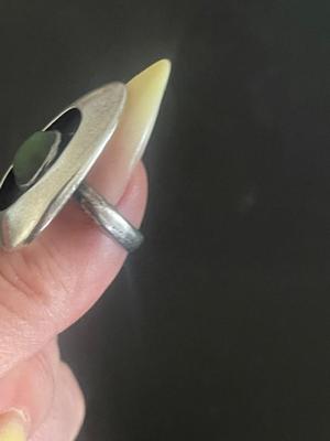 925 Sterling and Jade Ring