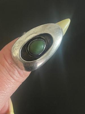 925 Sterling and Jade Ring