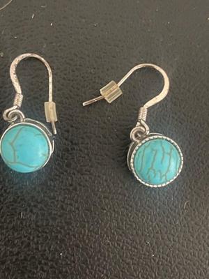 925 Sterling and Turquoise Earrings