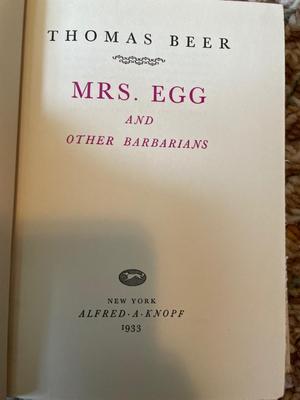 Mrs. Egg books by Thomas Beer