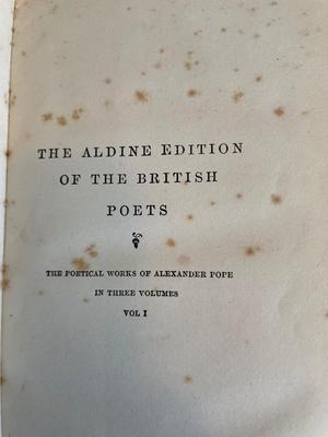 Aldine Poets - 3 volumes