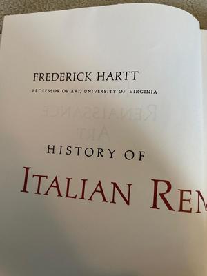 Signed by Frederick Hartt “History of Italian Renaissance Art”