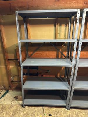 2 MATCHING METAL SHELVES