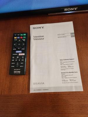 Lot #69 Sony Flat Screen Tv - 55" - Has Remote - Wall mounted - works