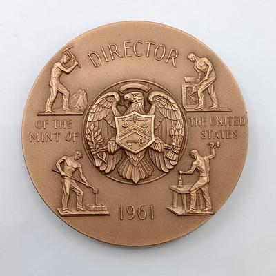 LOT 1: Set of 5 Metal Medallions- Shirley Temple Black, Lorraine, France, Eva Adams & More