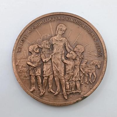 LOT 1: Set of 5 Metal Medallions- Shirley Temple Black, Lorraine, France, Eva Adams & More