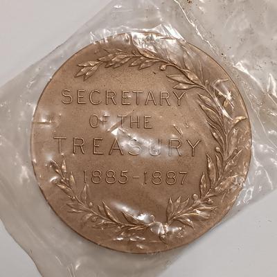LOT 2: Set of 5 Metal Medallions- Leslie M. Shaw, Stella B. Hackel & More