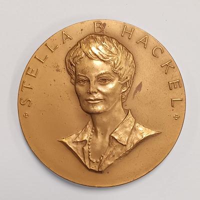 LOT 2: Set of 5 Metal Medallions- Leslie M. Shaw, Stella B. Hackel & More