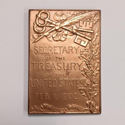 LOT 2: Set of 5 Metal Medallions- Leslie M. Shaw, Stella B. Hackel & More