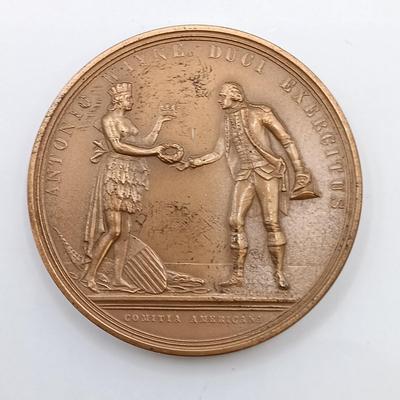 LOT 3: Set of 5 Metal Medallions- Stoney-Point Expugnatum, Charles A. Lindbergh & More