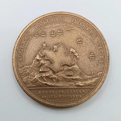 LOT 3: Set of 5 Metal Medallions- Stoney-Point Expugnatum, Charles A. Lindbergh & More
