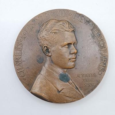 LOT 3: Set of 5 Metal Medallions- Stoney-Point Expugnatum, Charles A. Lindbergh & More