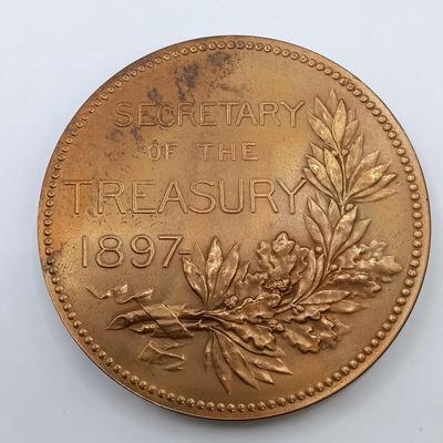 LOT 4: Set of 4 Metal Medallions- US Agricultural Society, Daniel Manning & More