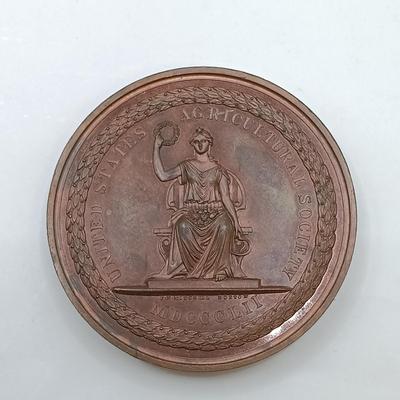 LOT 4: Set of 4 Metal Medallions- US Agricultural Society, Daniel Manning & More