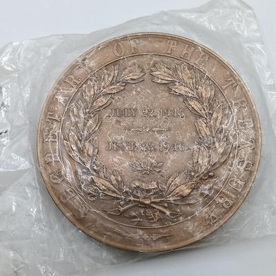 LOT 4: Set of 4 Metal Medallions- US Agricultural Society, Daniel Manning & More