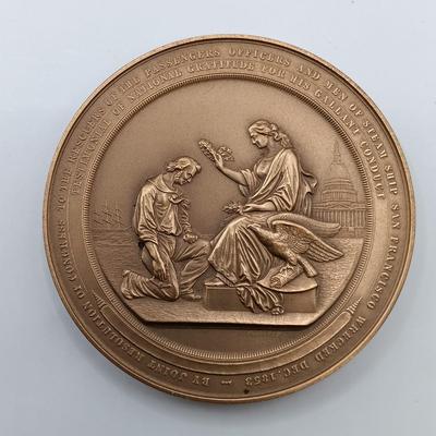 LOT 6: Set of 5 Metal Medallions- Daniel Manning, Charles S. Dewey & More