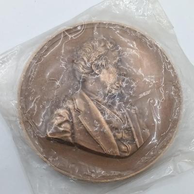 LOT 6: Set of 5 Metal Medallions- Daniel Manning, Charles S. Dewey & More
