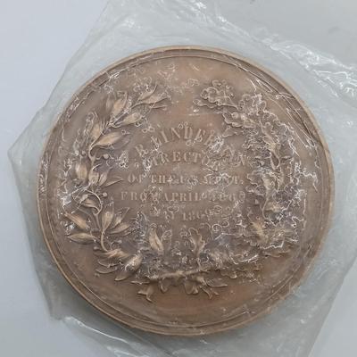 LOT 6: Set of 5 Metal Medallions- Daniel Manning, Charles S. Dewey & More