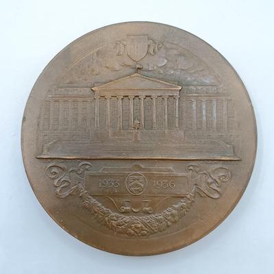 LOT 6: Set of 5 Metal Medallions- Daniel Manning, Charles S. Dewey & More