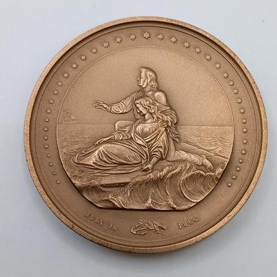 LOT 6: Set of 5 Metal Medallions- Daniel Manning, Charles S. Dewey & More