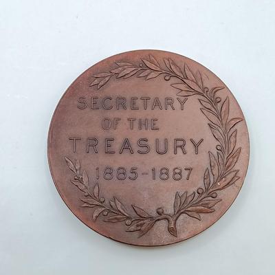 LOT 8: Set of 5 Metal Medallions- Franklin D. Roosevelt, Daniel Manning & More