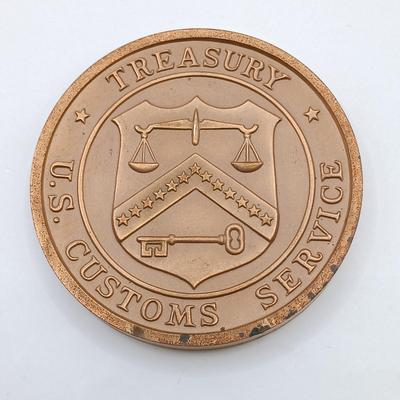 LOT 9: Cyrus McCormick 1931 International Harvester Medal, 1858 US Customhouse Medal & J. Edgar Hoover 1972 Medal