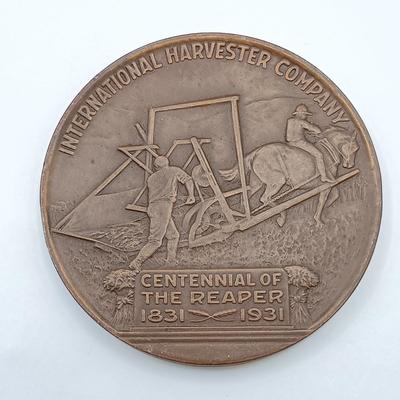 LOT 9: Cyrus McCormick 1931 International Harvester Medal, 1858 US Customhouse Medal & J. Edgar Hoover 1972 Medal