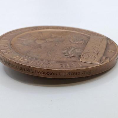 LOT 11: Set of 5 Metal Medallions- Jean Mermoz, Marshal Foch, William H. Seward & More