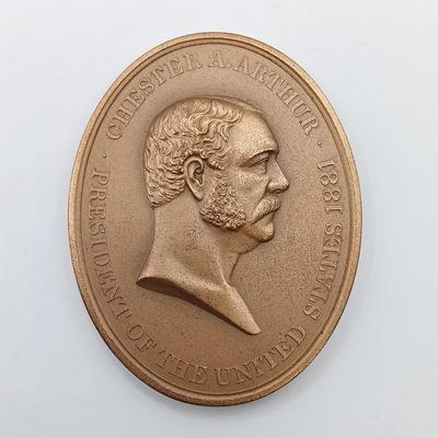 LOT 14: Set of 5 Presidential Inauguration and Peace Medallions- Arthur, Hayes, Garfield & Cleveland