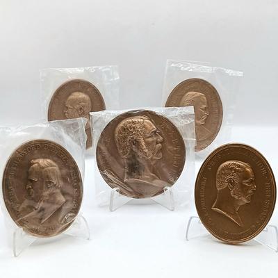 LOT 14: Set of 5 Presidential Inauguration and Peace Medallions- Arthur, Hayes, Garfield & Cleveland